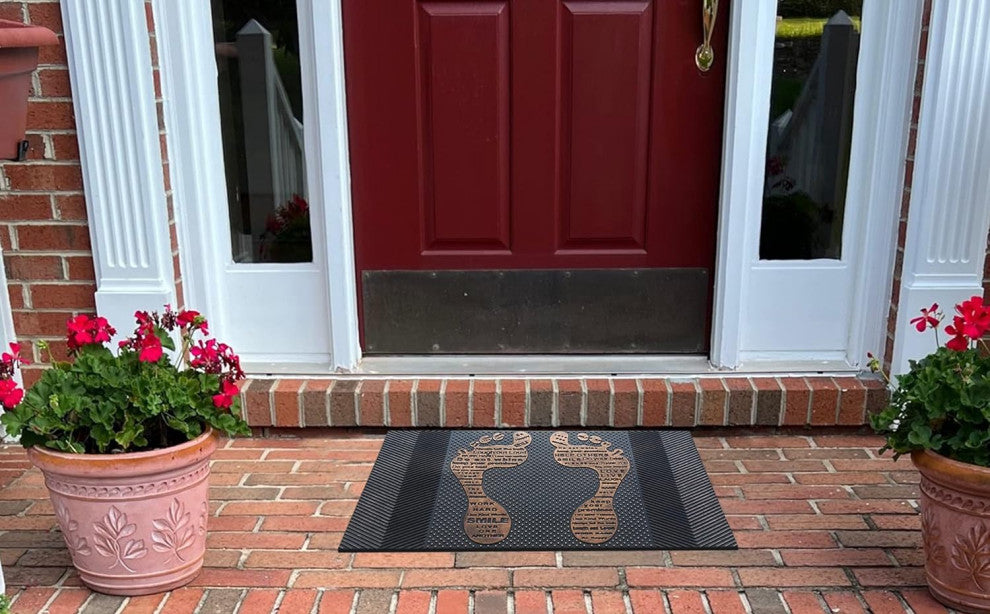A1HC Rubber Pin Welcome Door Mats 18"x30" for Outdoor Entrance