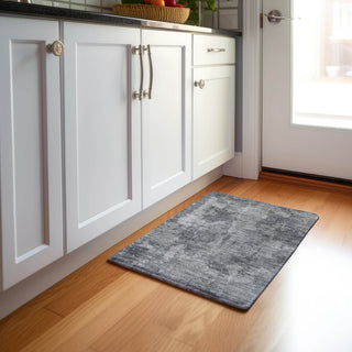 Premium Machine Washable Mayfield AMF573 Gray 1'8" x 2'6" Rug