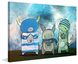 "Tiny Houses" Painting Print on Wrapped Canvas