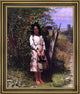 John George Brown Blackberry PickingFramed Premium Canvas Print, 16"x20"