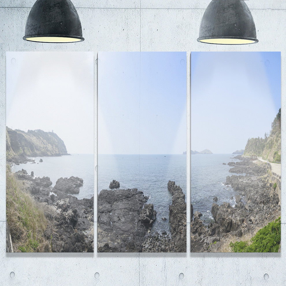 "Landscape of Olle Walking Path" Metal Wall Art, 3 Panels, 36"x28"