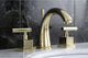 Kingston Brass Widespread Bathroom Faucet With Brass Pop-Up, Polished Brass
