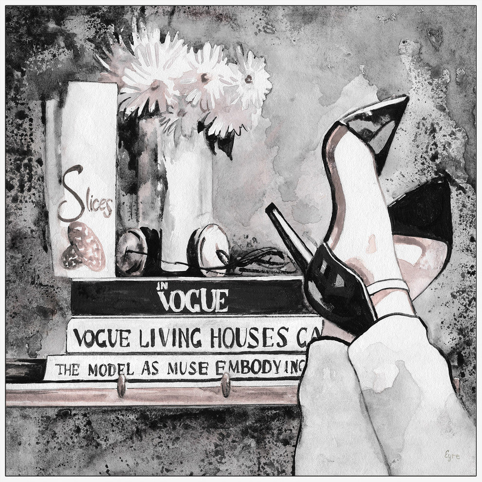 "The Model Is Me" Floater Framed Painting Print on Canvas, 48"x48"