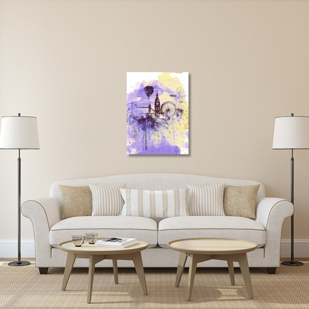 "London Watercolor Skyline" Fine Art Print