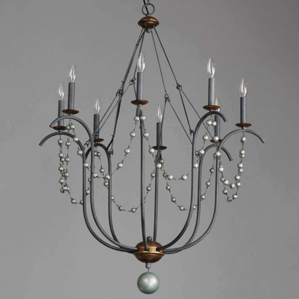 Maxim 20488 Formosa 8 Light 32"W Taper Candle Style Chandelier - Ecru /