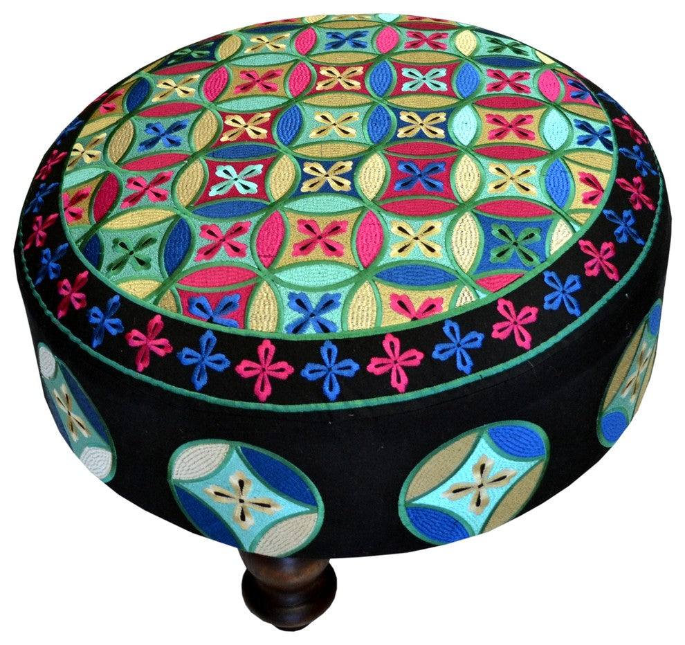 Diamond Kaleidoscope Ottoman