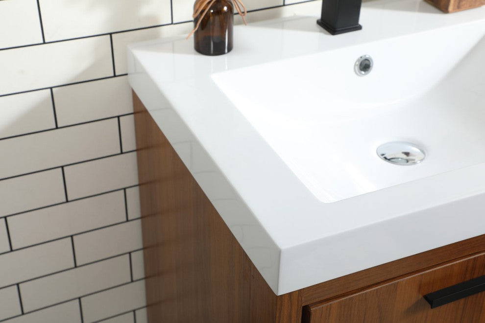 Walker 24" Single Bathroom Vanity, Teak