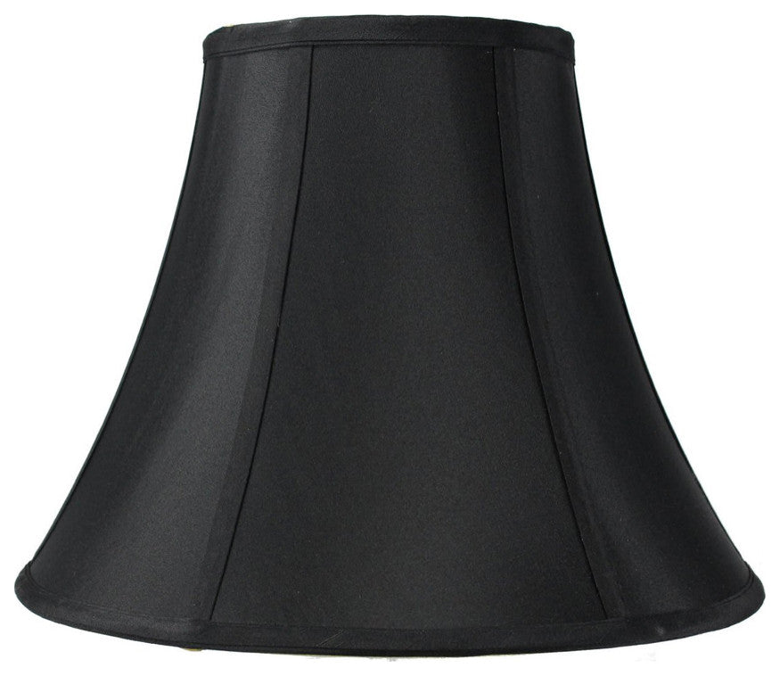 With Lining Bell Premium Lampshade 7"x14"x11", Black