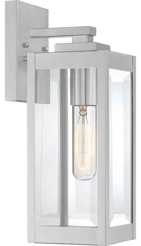 Westover 1-Light Outdoor Lantern, Stainless Steel