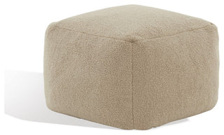 Safavieh Couture Samuels Boucle Pouf, Light Brown
