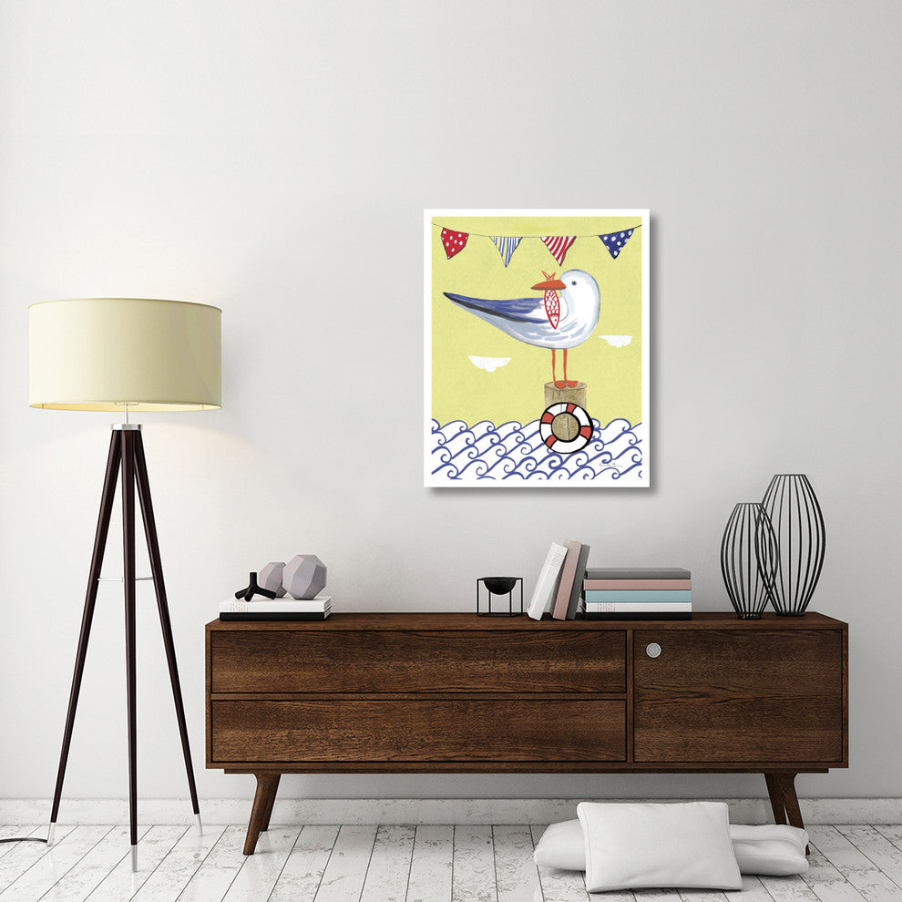 "Coastal Bird II" Digital Paper Print by Farida Zaman, 30"x37"