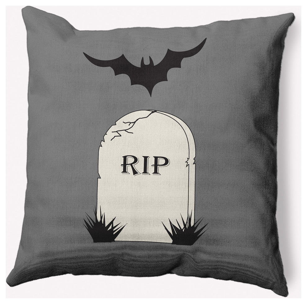 20" x 20" RIP Indoor/Outdoor Polyester Throw Pillow, Steel Gray