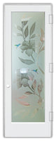 Interior Prehung Door or Interior Slab Door - Hibiscus Hummingbirds - Primed...