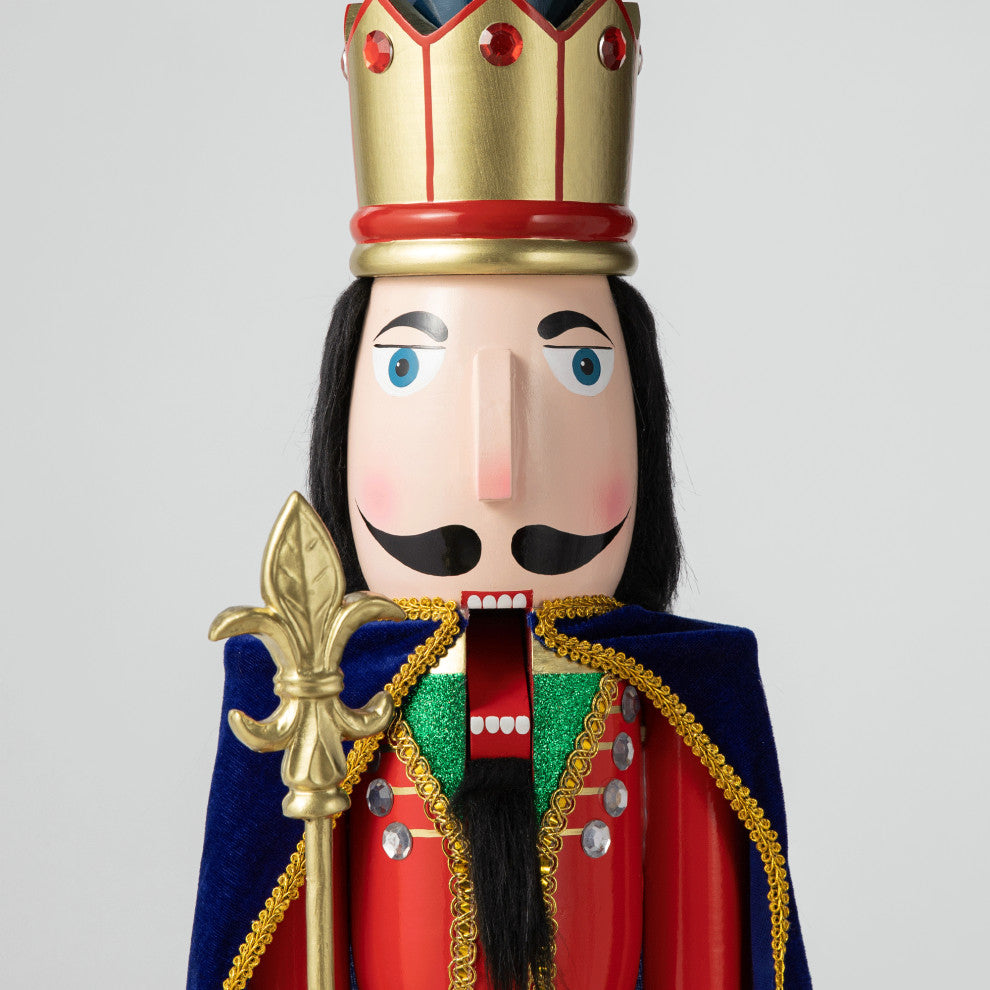 36"H Wooden Christmas King Nutcracker