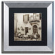 Alan Blaustein 'Tuscany Caffe VI' Art, Silver Frame, Black Mat, 11x11