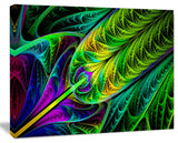 Green Stained Glass Texture, Abstract Wall Art Canvas, 40x30