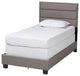 Hockley Gray Fabric Twin Size Bed