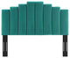 Noelle Performance Velvet Twin Headboard-Teal