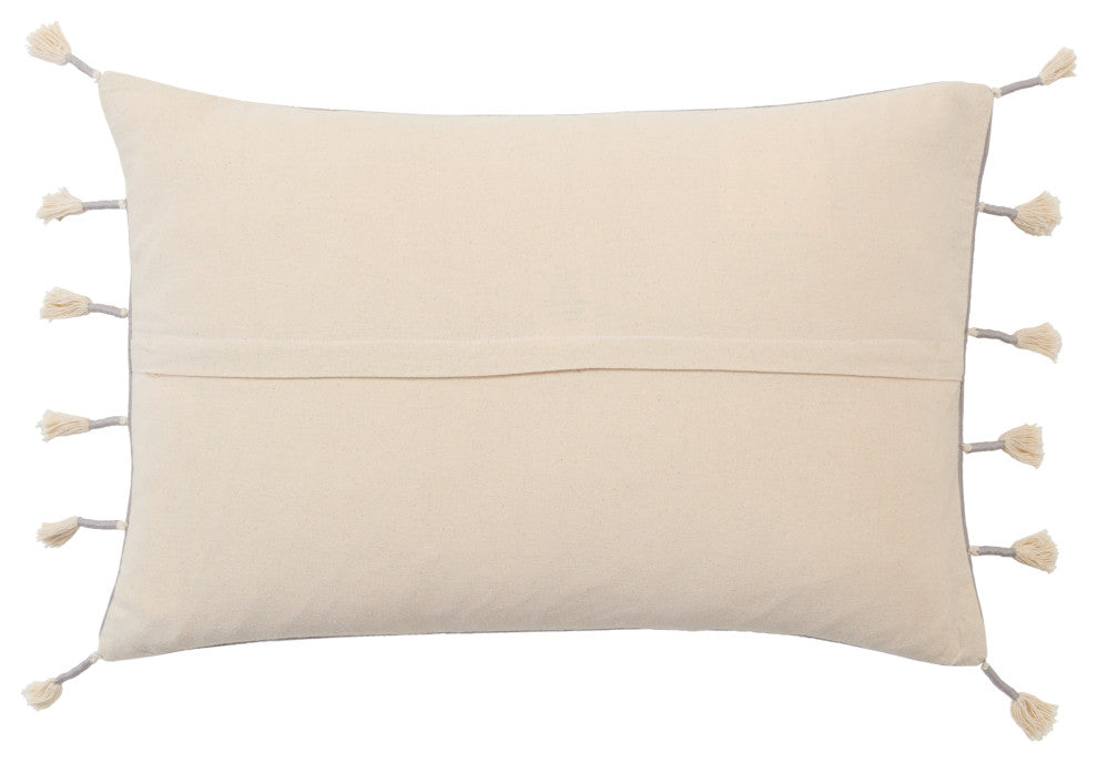 Jaipur Living Khuza Tribal Light Gray/Cream Poly Fill Pillow 16"X24"