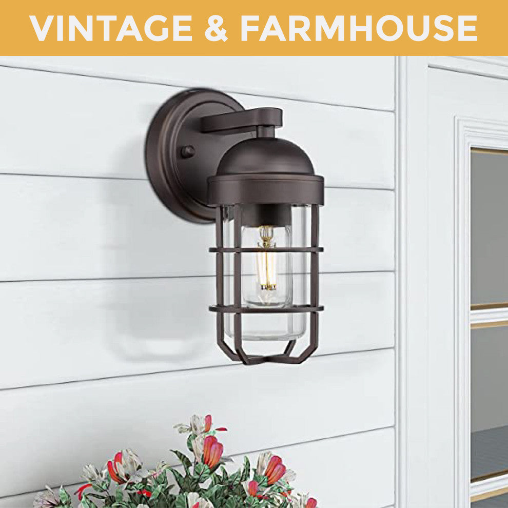 Metal light fixtures wall mount Oil-Rubbed Bronze led wall pack Farmhouse lamp