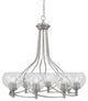 Capri 8-Light Chandelier, Brushed Nickel/Clear Bubble