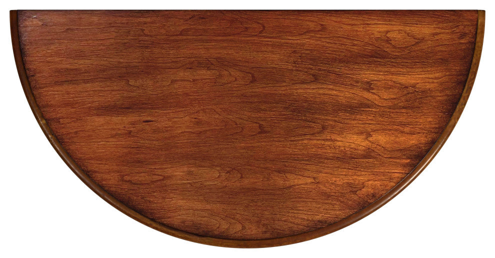 Danelle Demilune 30" Console Table, Antique Cherry