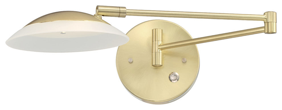 Meran Turbo Swing-Arm Lamp, Satin Brass