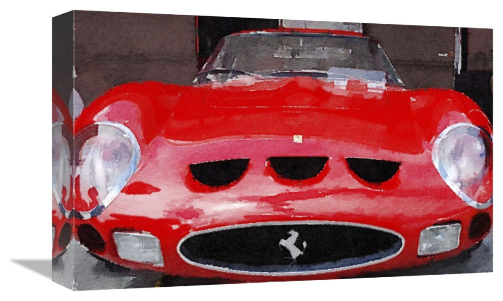 "1962 Ferrari 250 GTO Front Watercolor" Fine Art Print