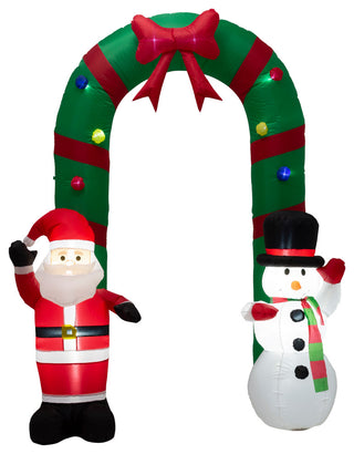 8Feet Inflatable Santa Snowman Gate Arch