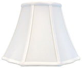 Royal Designs Flare Bottom Outside Corner Scalloped Basic Lamp Shade, Beige, Whi