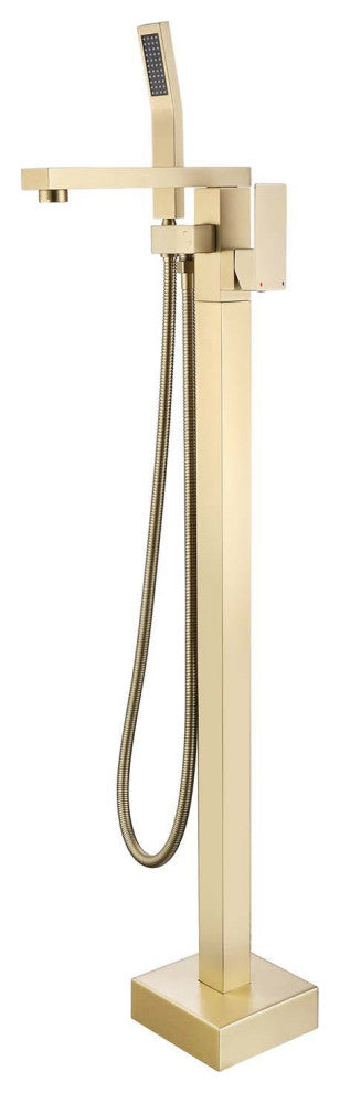 Givingtree Single Handle Floor Mounted Freestanding Tub Filler,Brushed Nickel, G