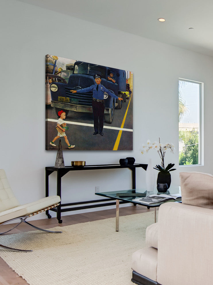 "Traffic Cop" Painting Print on Canvas by George Hughes
