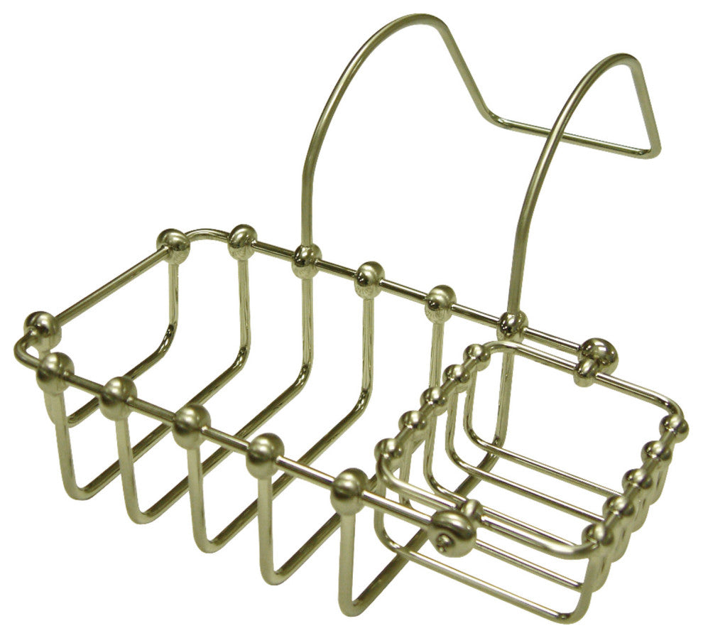 Kingston Brass 7" Swivel Soap and Sponge Holder, Brushed Nickel