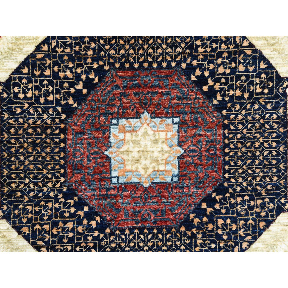 Green Shiny Wool Hand Knotted Super Fine Peshawar 200 KPSI Rug 8'2" x 10'0"