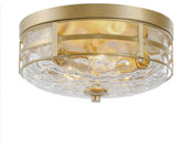 3-Light Flush Mount Ceiling Light, Gold