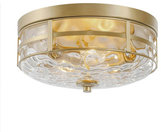 3-Light Flush Mount Ceiling Light, Gold