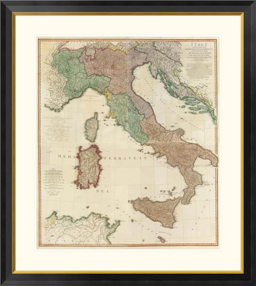 "Composite: Italy, 1800" Framed Digital Print by L. Delarochette, 36x40"