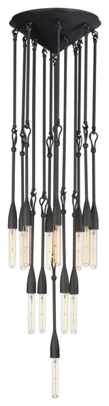 Maxim 27719 Pioneer 13 Light 15"W Multi Light Pendant - Anthracite