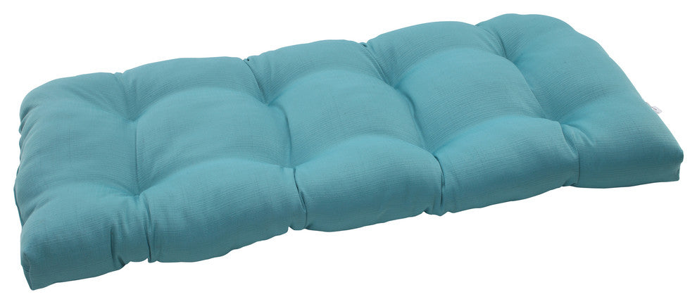 Forsyth Wicker Loveseat Cushion, Turquoise