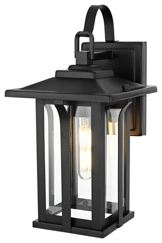 Home Living 7" Outdoor Wall Sconce, Black