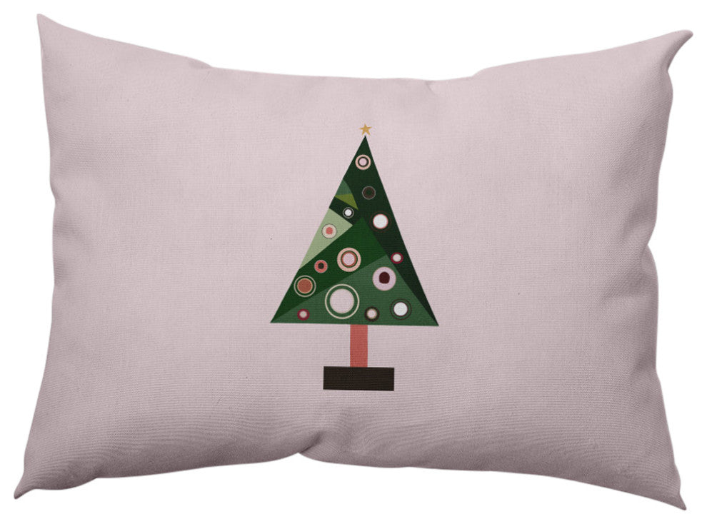Crazy Christmas Decorative Throw Pillow, Pink, 14"x20"