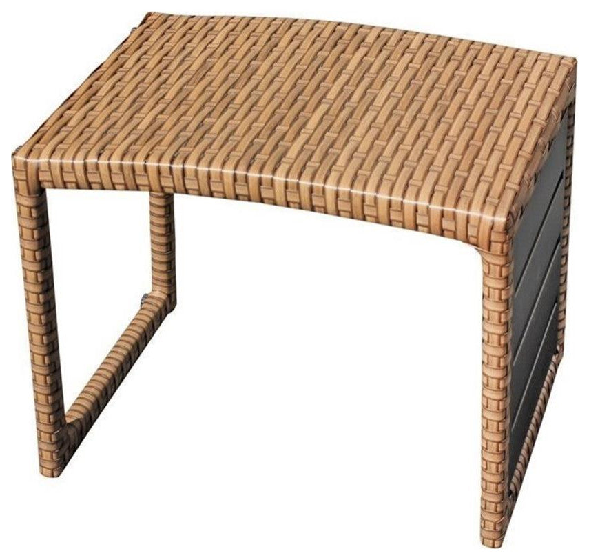 TKC Laguna Outdoor Wicker / Rattan Side Table in Caramel