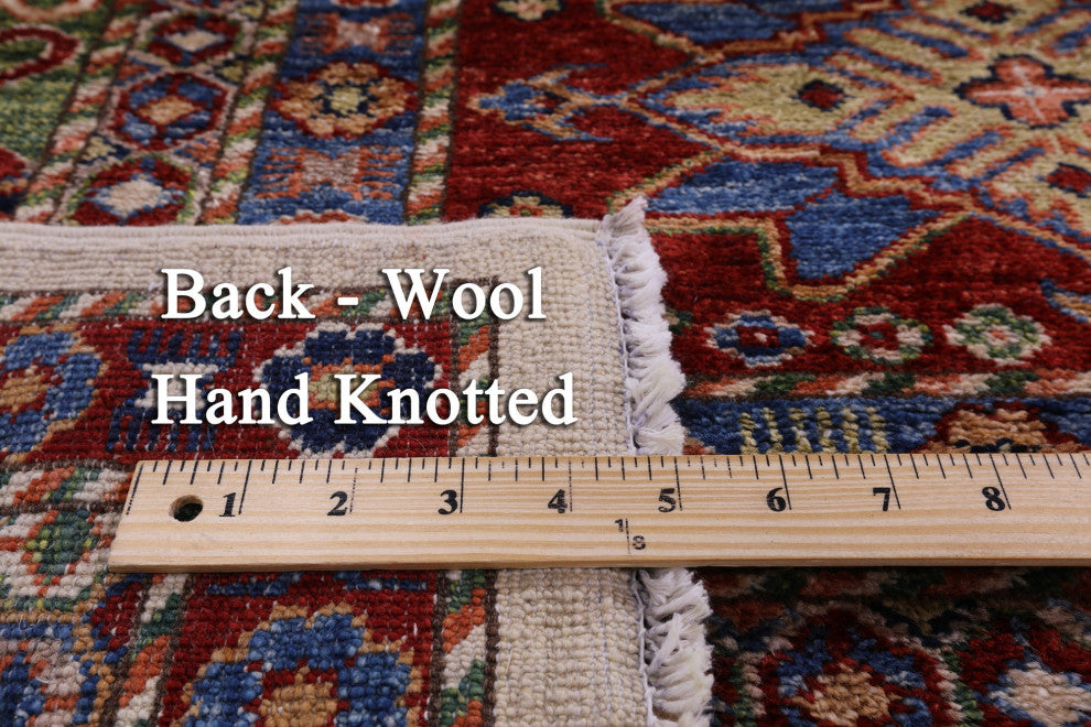 Super Kazak Hand-Knotted Wool Rug 9' 10" X 13' 7" Q10529