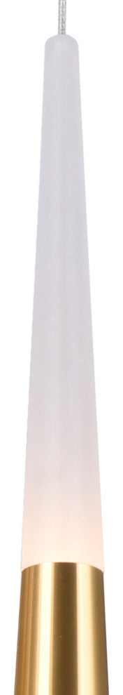 Andes LED Multi Light Pendant With Satin Gold Finish