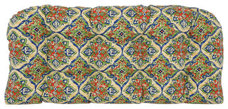 42"X19" U-Shaped Patterned Tufted Settee/Bench Cushion, Splendor Festive