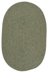 Softex Check CX16 Myrtle Green Check Traditional Area Rug, Oval 2'x3'