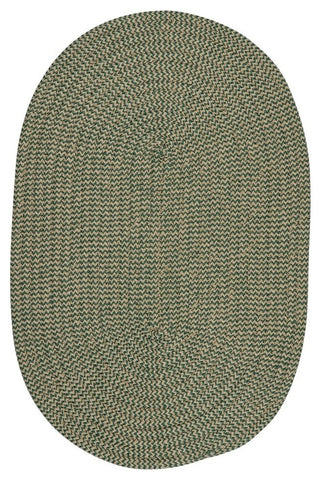 Softex Check CX16 Myrtle Green Check Traditional Area Rug, Oval 2'x3'