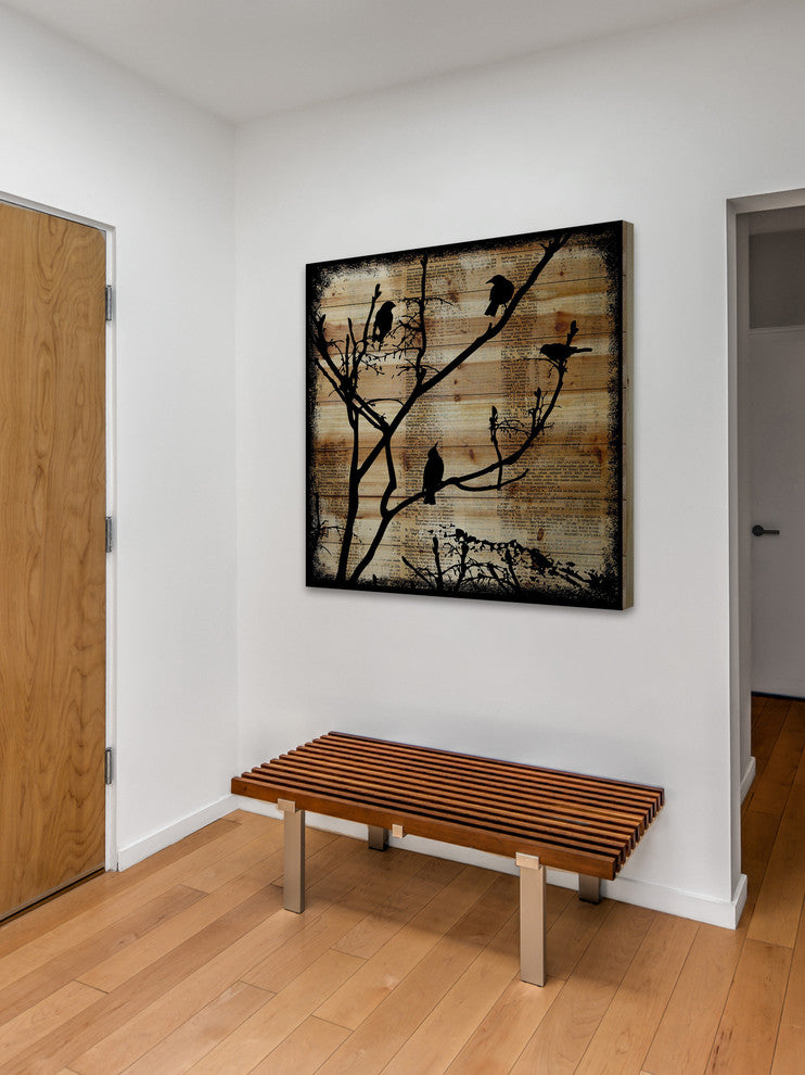 Marmont Hill, "Branch Silhouette" by Vicki Butler Print, Natural Pine Wood