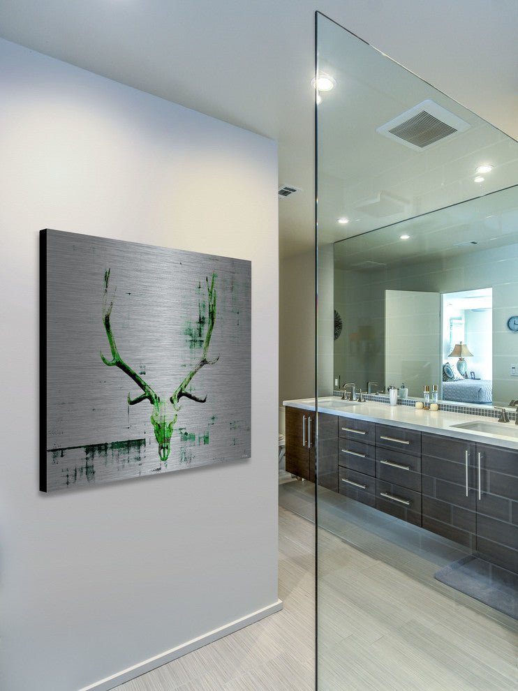 "Cranium" Print on Brushed Aluminum, 24"x24"