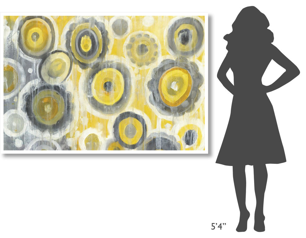 "Abstract Circles Crop" Digital Paper Print by Danhui Nai, 62"x42"